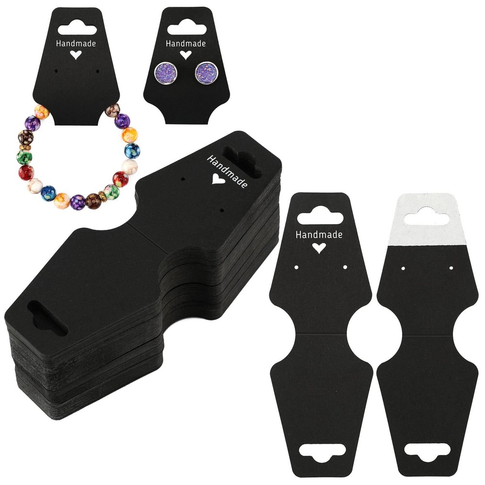 200Pcs Bracelet Display Cards 4.7x1.7 inch Self Adhesive Necklace Display Car...