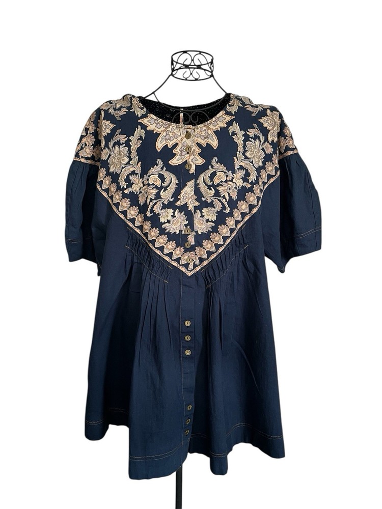 Free People Women's Floral Tunic Blouse Dress Size S New with Tags