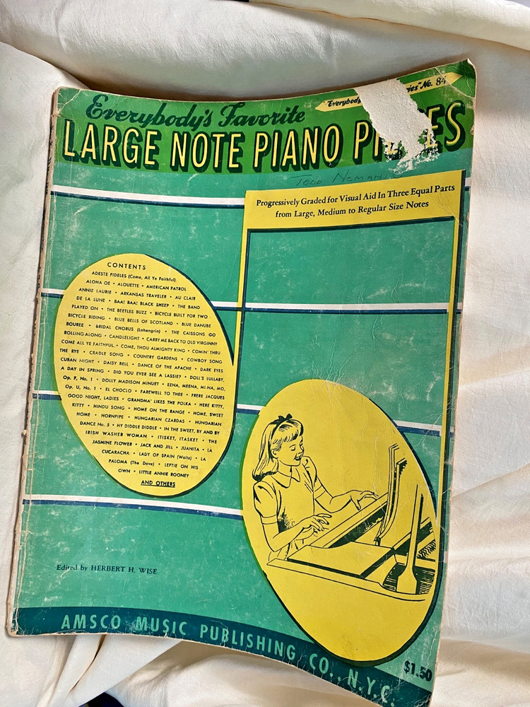 Vintage Sheet Music - 1951 Everybody's Favorite Piano Pieces, Series #84  Amsco