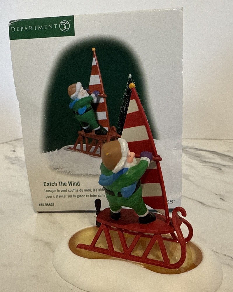 Dept 56 North Pole Series Catch The Wind 56807 Accessory Box Included  