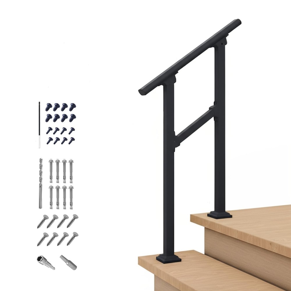 CR Fence & Rail Hand Rails for Outdoor Steps, 2 Step Handrail & Indoor Stair ...
