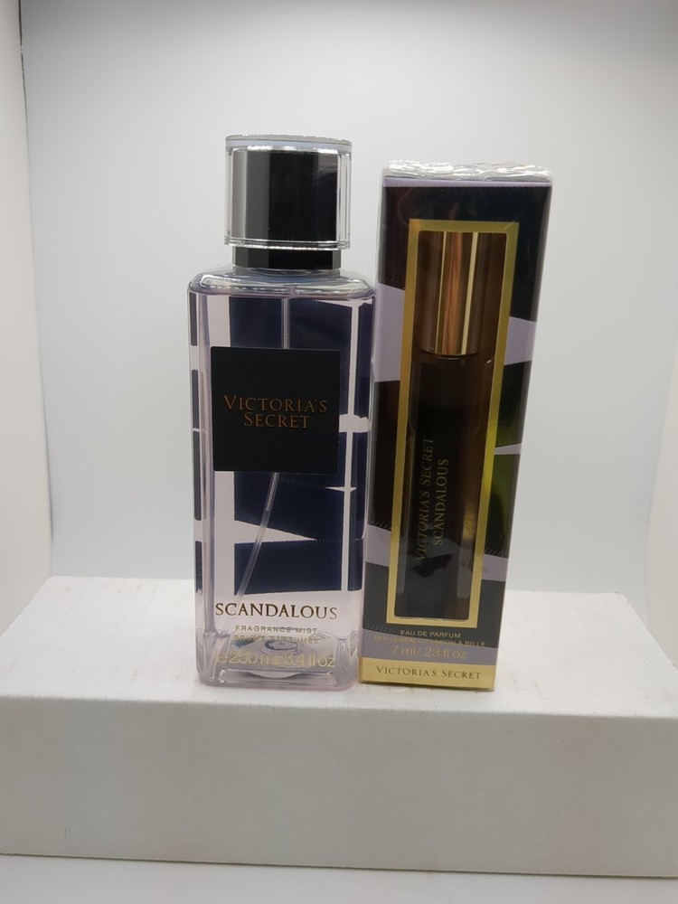 VICTORIA’S SECRET SCANDALOUS FRAGRANCE BODY MIST 8.4 Fl Oz & ROLLERBALL .23FL OZ
