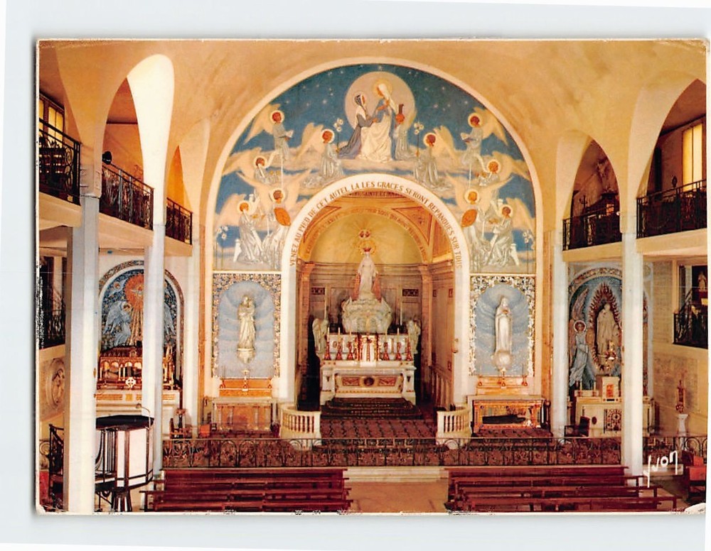 Postcard Interior Chapel of Our Lady of the Miraculous Medal Paris France