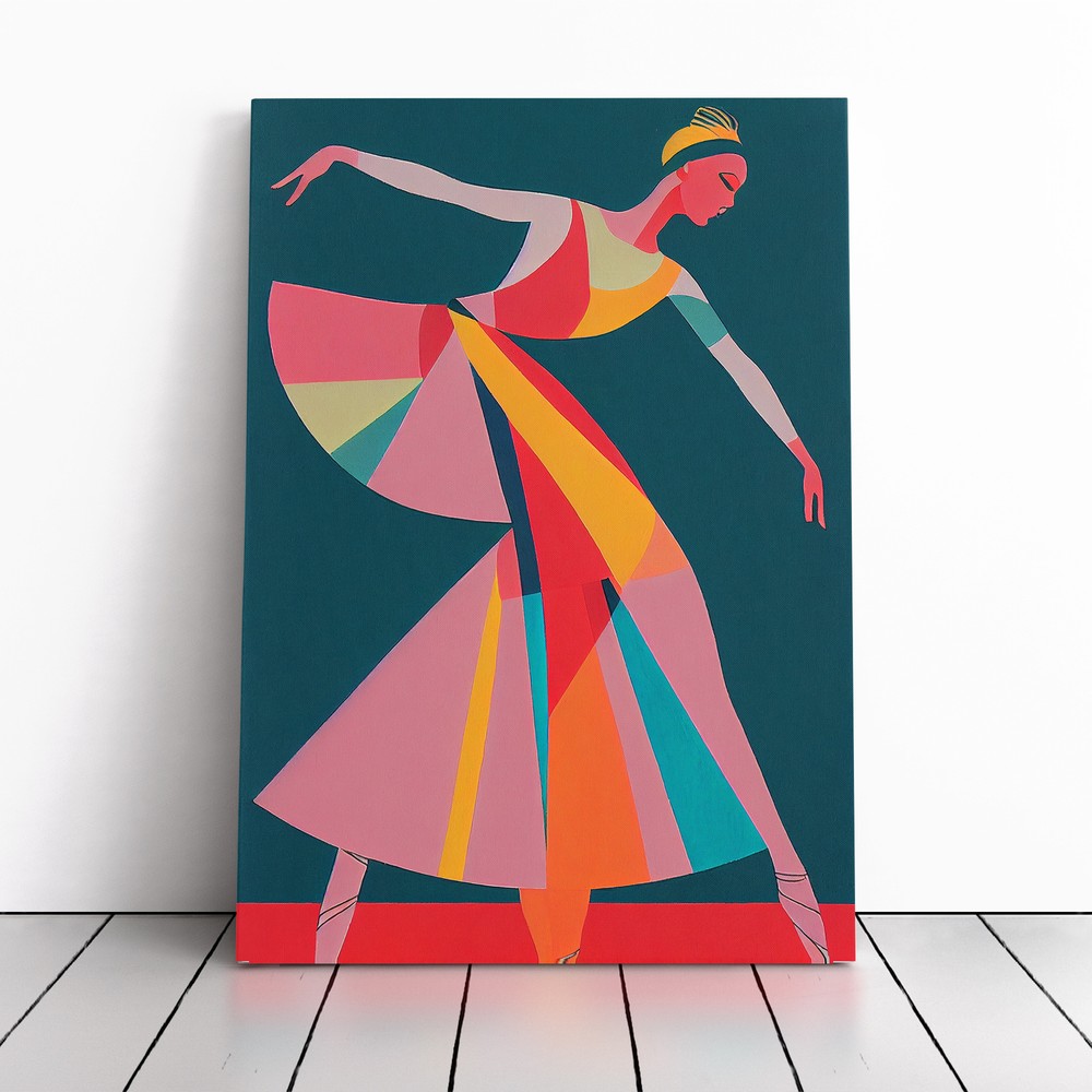 Pop Art Ballerina No.4 Canvas Wall Art Print Framed Picture Home Office Decor