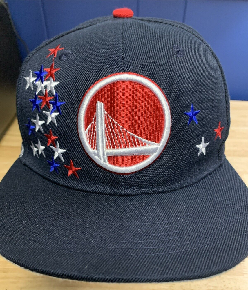 Golden State Warriors NBA New Era Americana Navy Snapback Hat Adjustable
