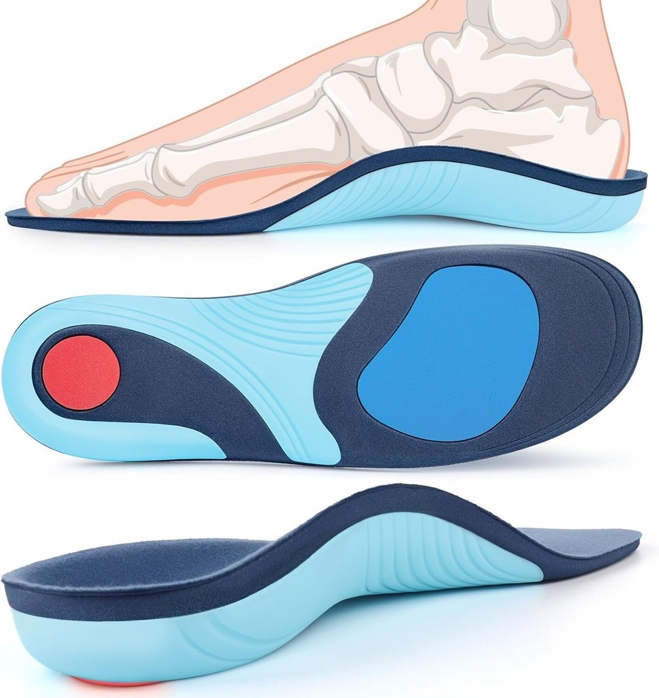 Heavy Duty Plantar Fasciitis Insoles for Work Boots 240+ Lbs Arch Support