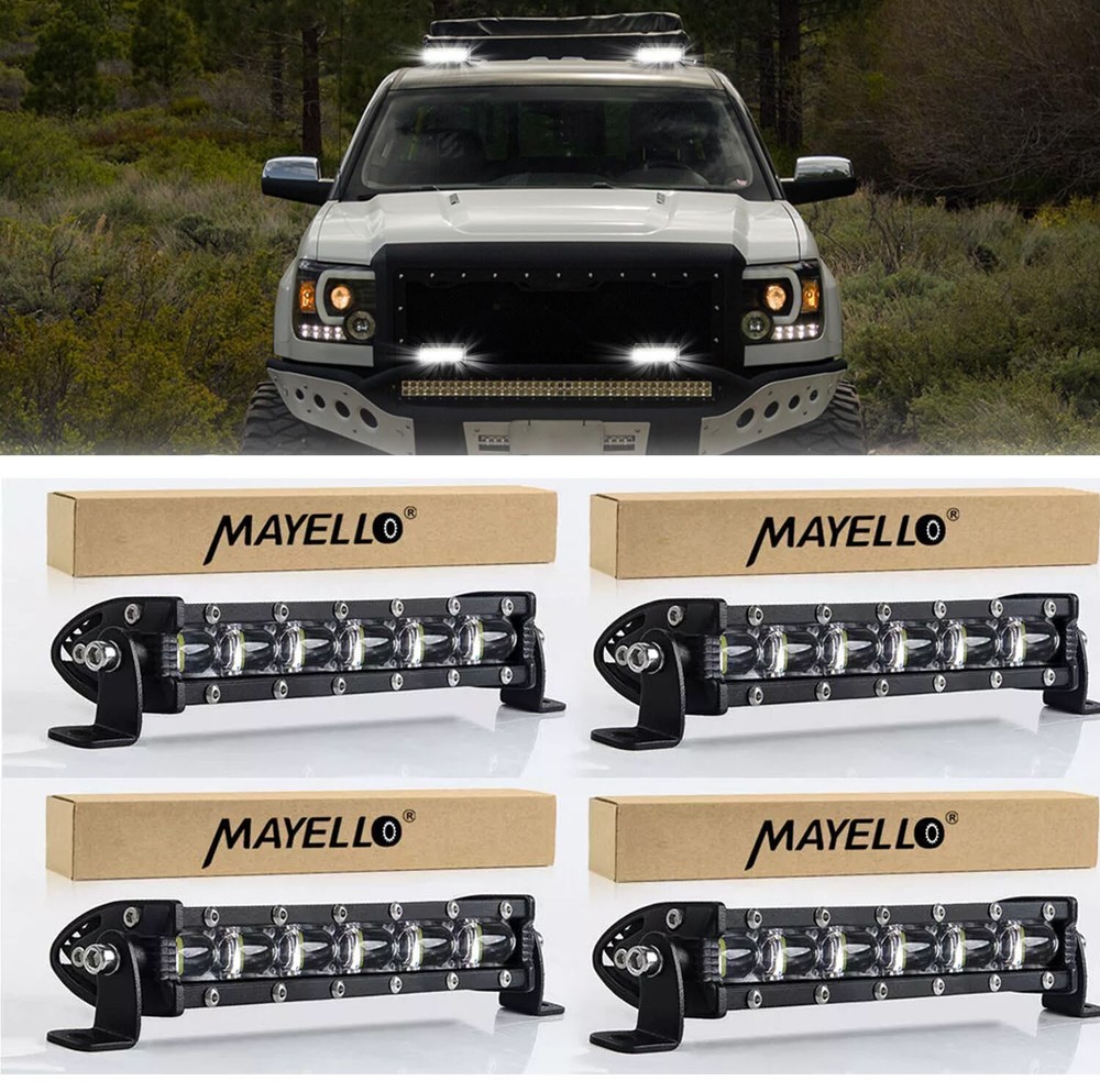 4x 7Inch 20000W LED Work Light Bar Flood Spot Pods Offroad Fog Driving ATV Truck