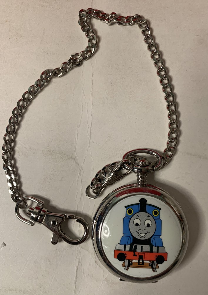 Thomas the Tank Train Pocket Watch and Matching Case. Needs Battery