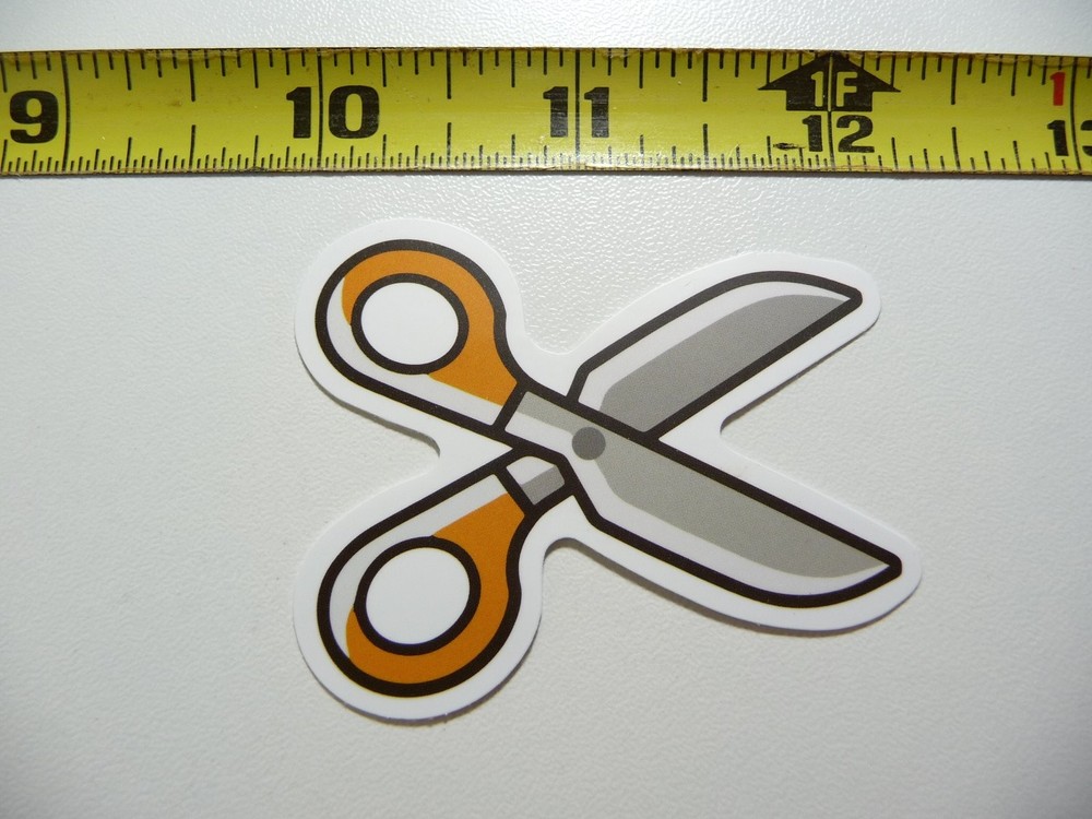 Fabric Shears Decal Sticker for Sewing Clothing and Seamstress Crafting