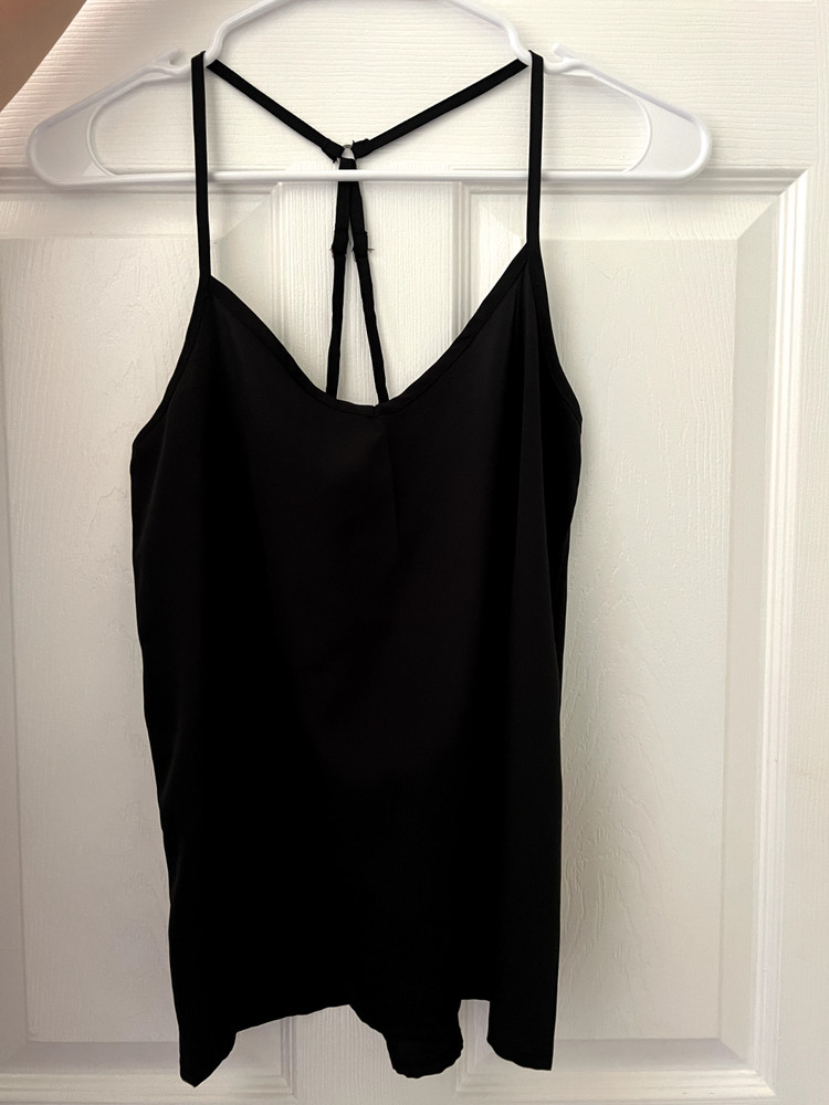 Hollister Wide Flow Spaghetti Straps Tank Top, X-Small Black