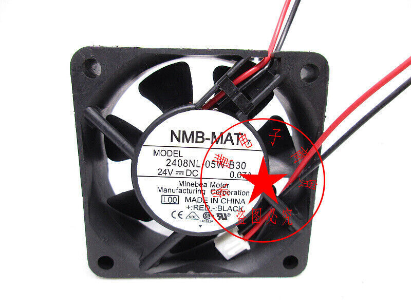 NMB-MAT 6020 6CM 2408NL-05W-B30 24V 0.07A 2-Wire Inverter Cooling Fan #F22