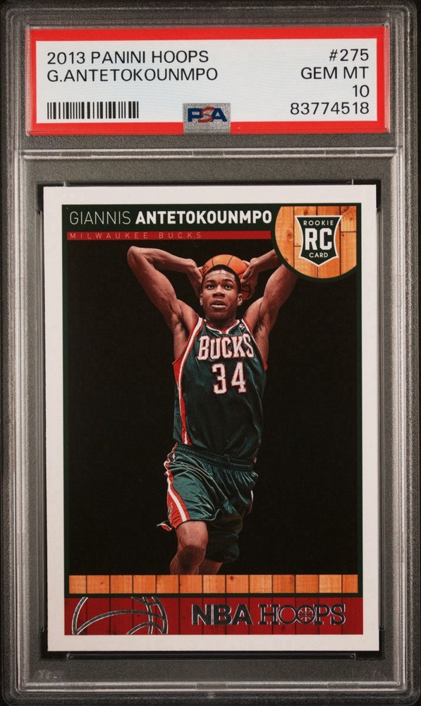 2013-14 NBA Hoops Giannis Antetokounmpo #275 PSA 10 GEM MT Rookie RC