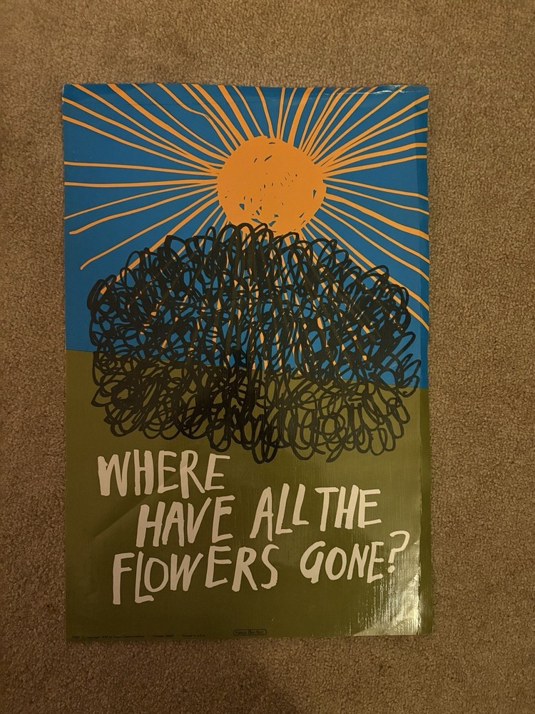 Where have all the flowers gone? Patricia Ellen Ricci vintage poster