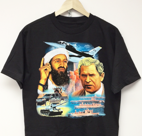 OSAMA BIN LADEN T-SHIRT vtg rap tee vlone ftp kanye travis scott wu tang rodman