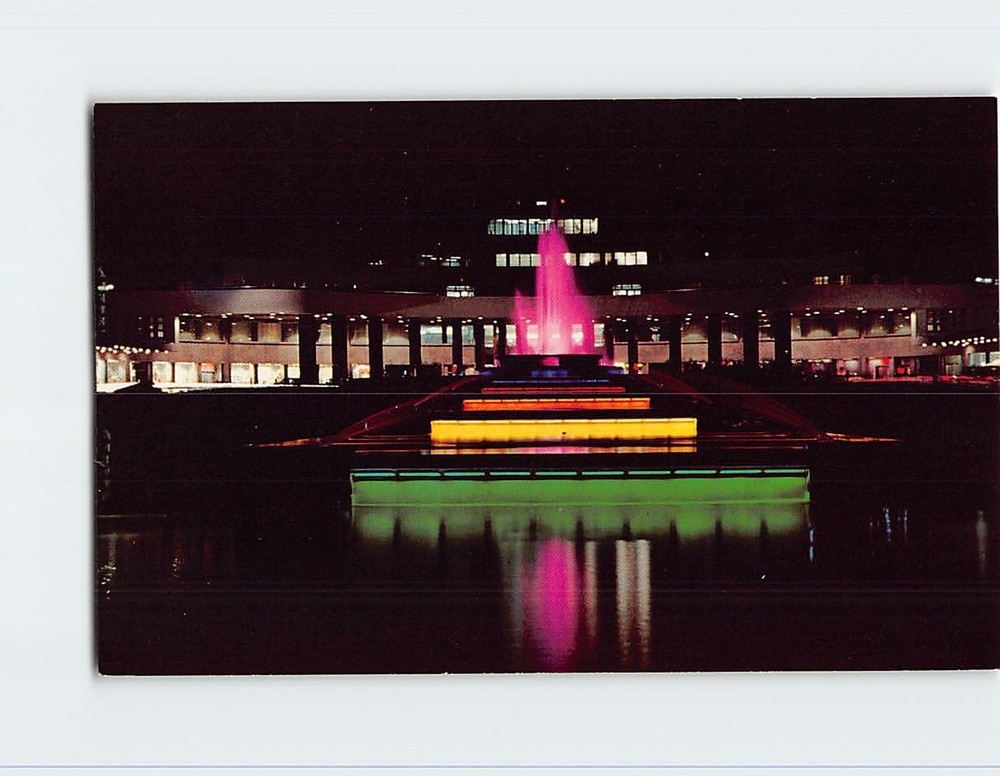 Postcard Airport Fountain Greater Pittsburgh Airport Pennsylvania USA