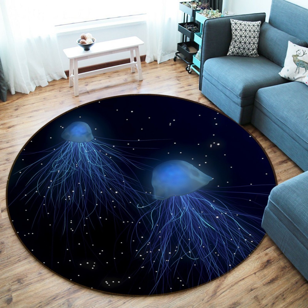 3D Starlight Jellyfish O1600 Animal Non Slip Rug Mat Elegant Photo Carpet Fay
