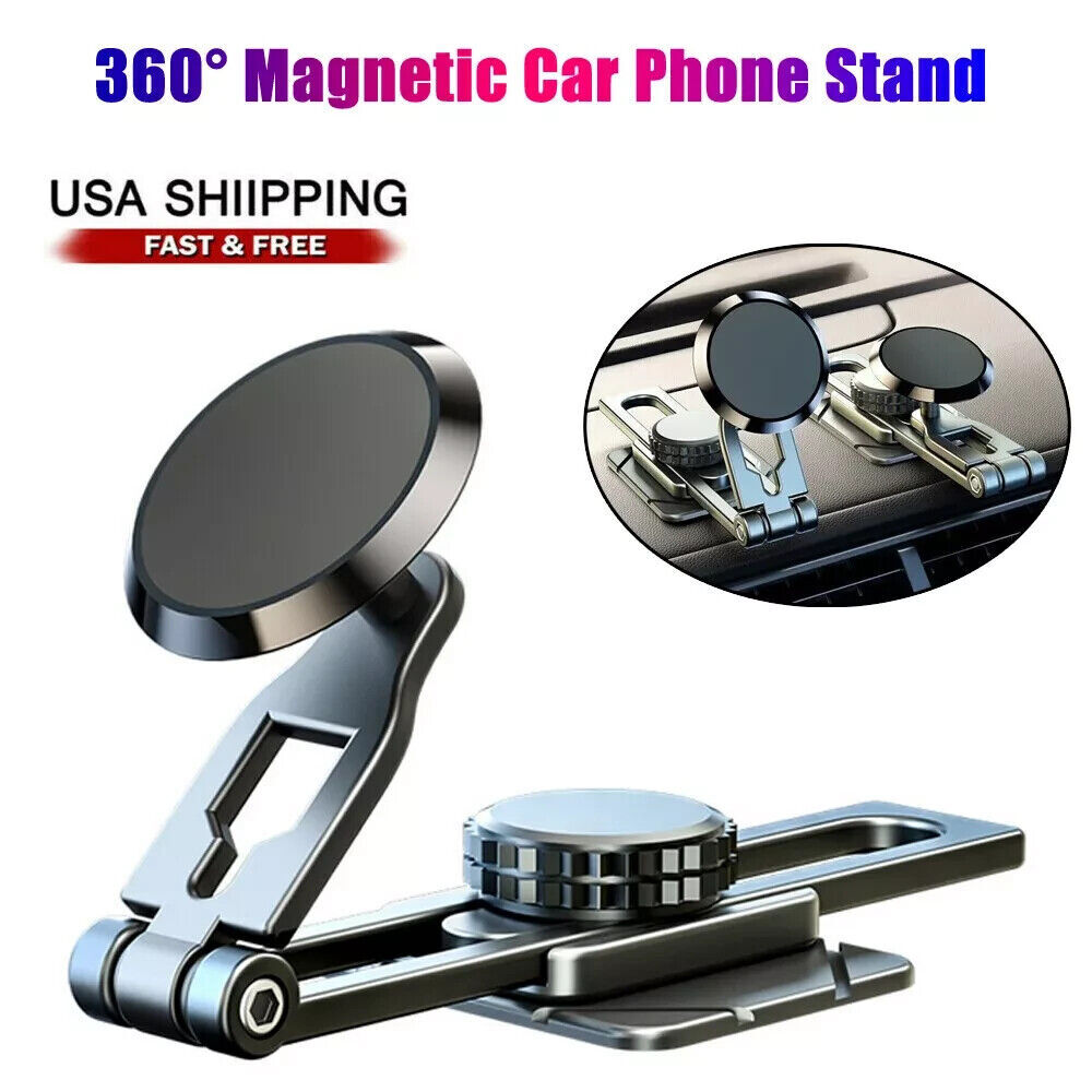 Magnetic Car Mount Holder Stand Dashboard 360° Rotating For Cell Phone Universal