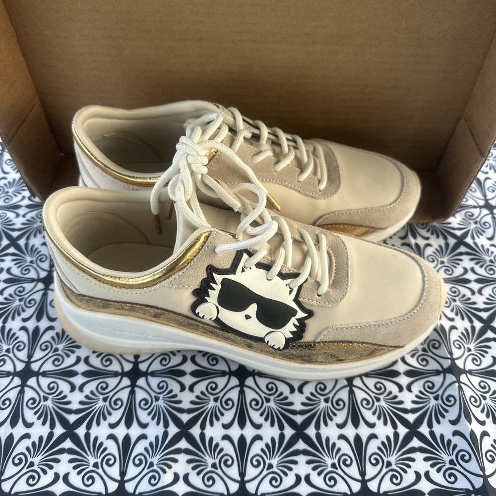 KARL LAGERFELD womens Coty Everyday Lace Up Sneaker 8
