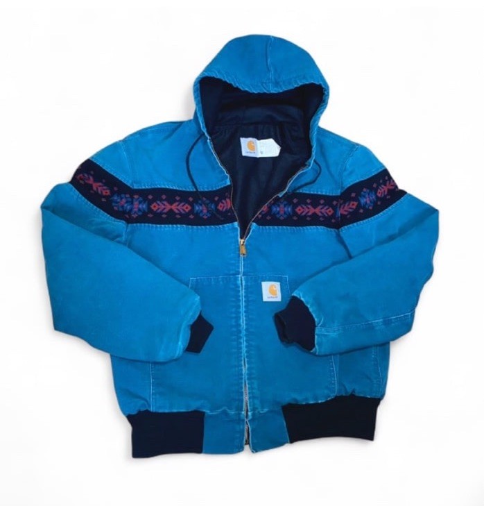 Vintage 90s Carhartt Mens Aztec Jacket Size Large 1990s Aztec Style