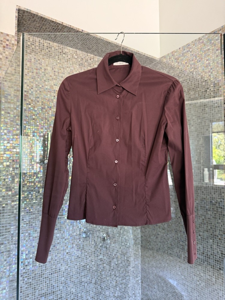Authentic Maroon PRADA Blouse Size 40