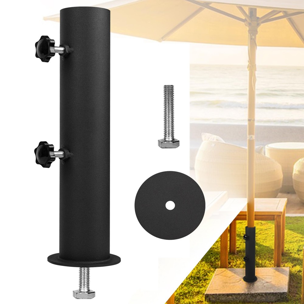 Granite Umbrella Stand Tube Heavy Duty Stone Base for Patio or Table Umbrellas