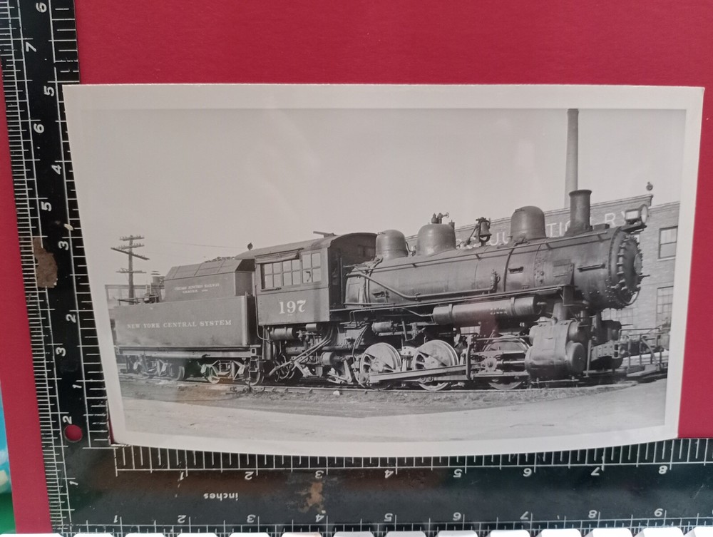 New York Central Railroad0-6-0 Locomotive #197 Original Photo Used On Cr&I Rr