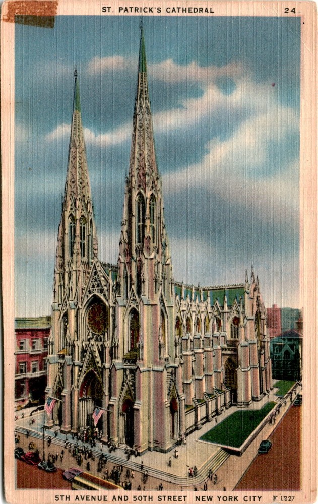 St. Patrick's Cathedral, 5th Avenue, 50th Street, New York City. Postcard