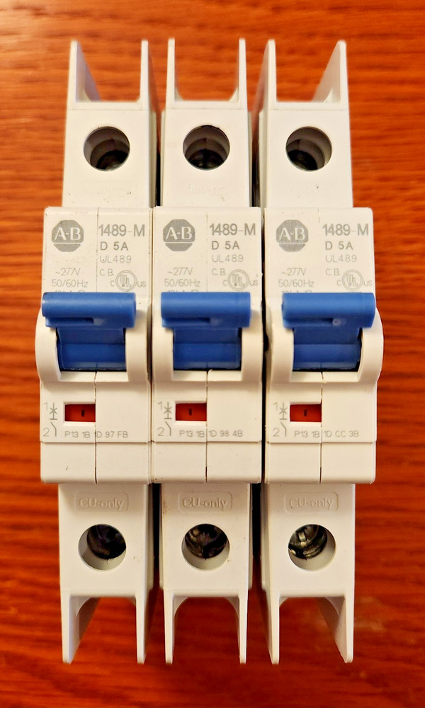 Allen-Bradley 1489-M1C030 Circuit Breaker SER. D 3A AMP 1 Pole Single - LOT OF 6