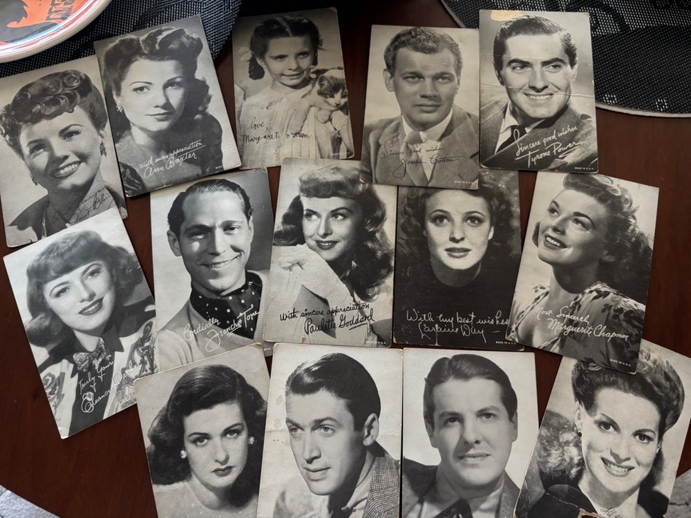 Lot of 1940s Hollywood Star Fan Post Cards