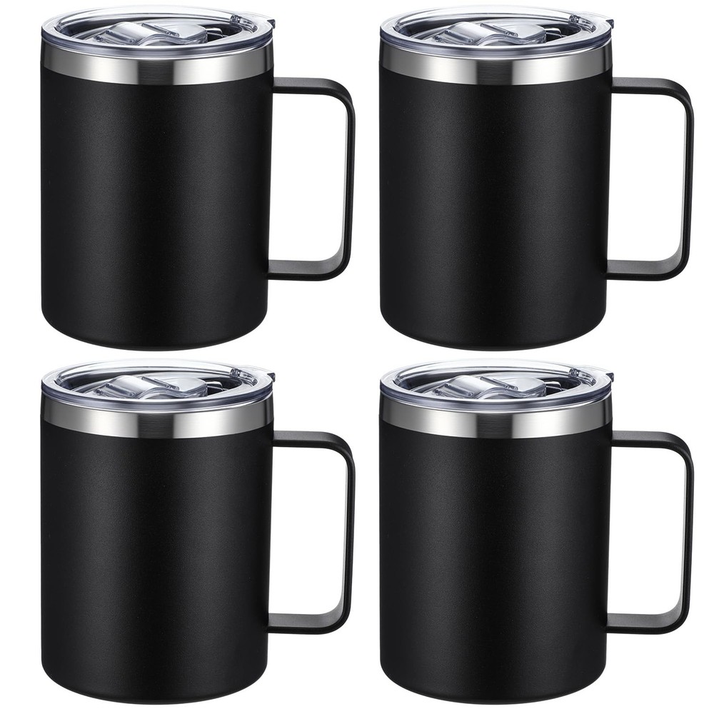 12 oz Insulated Coffee Mug Bulk with Handle, Stainless Steel Travel Coffee Mu...