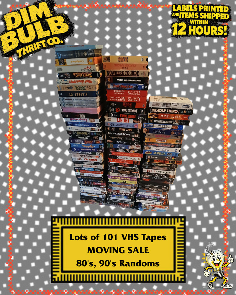 Lot of 101 VHS Tapes – Mixed Movies 70s 80s 90s – Vintage Collection Bulk Bundle