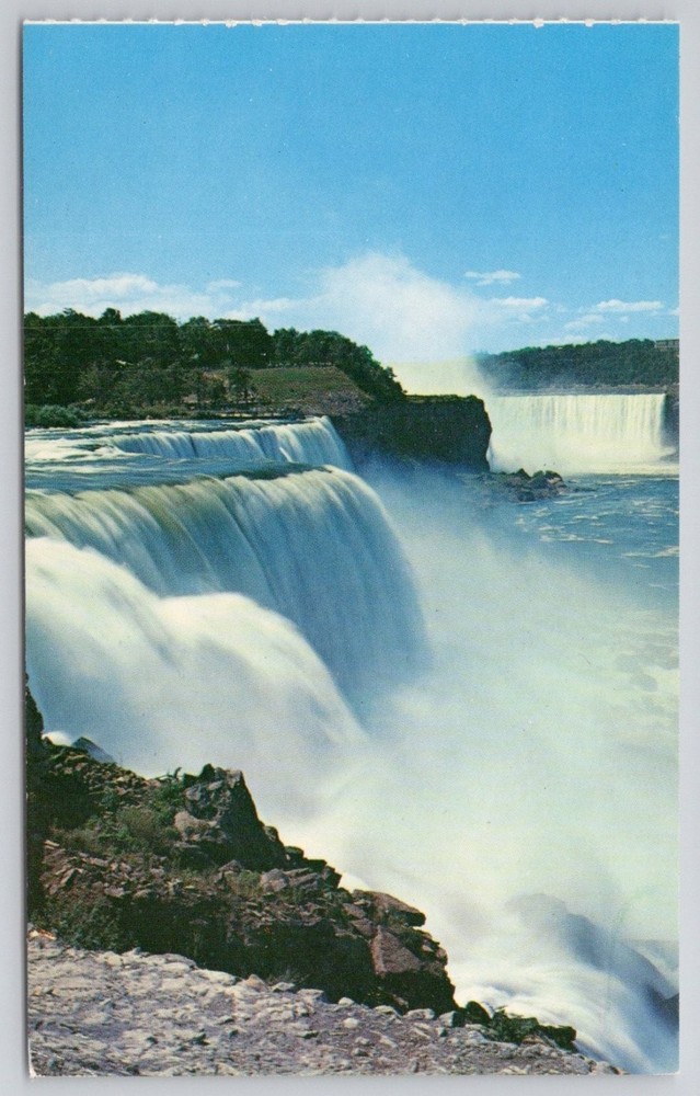 Niagara Falls Postcard American & Horseshoe Falls Prospect Point Canada