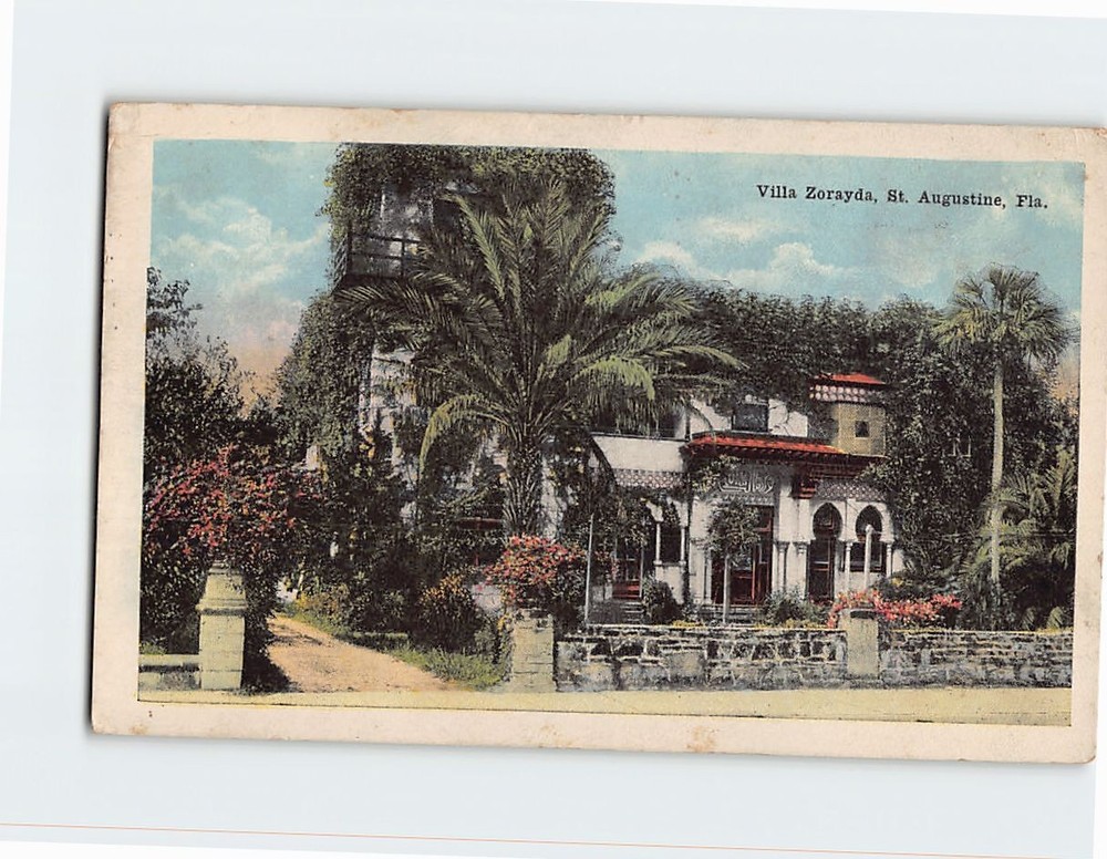 Postcard Villa Zorayda St Augustine Florida