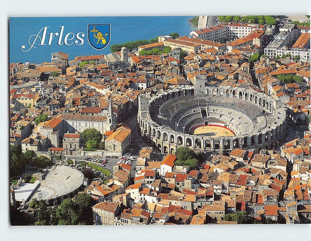 Postcard Aerial View Arles France