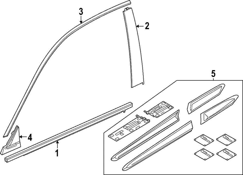 2023-2025 Honda HR-V Genuine Applique OEM 72430-3W0-A01