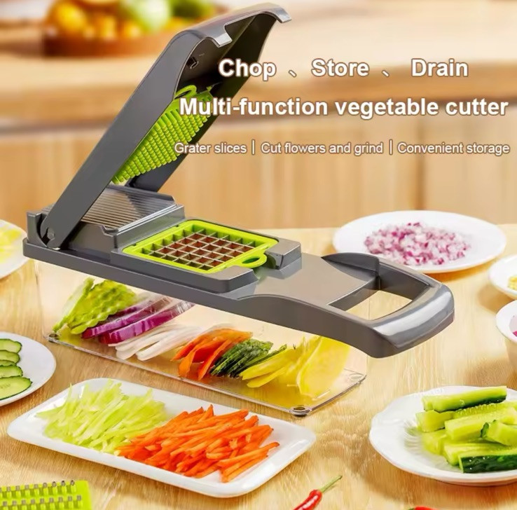 16 in 1 Vegetable Chopper Fruit Salad Mandolin Slicer Food Dicer Cutter Peeler