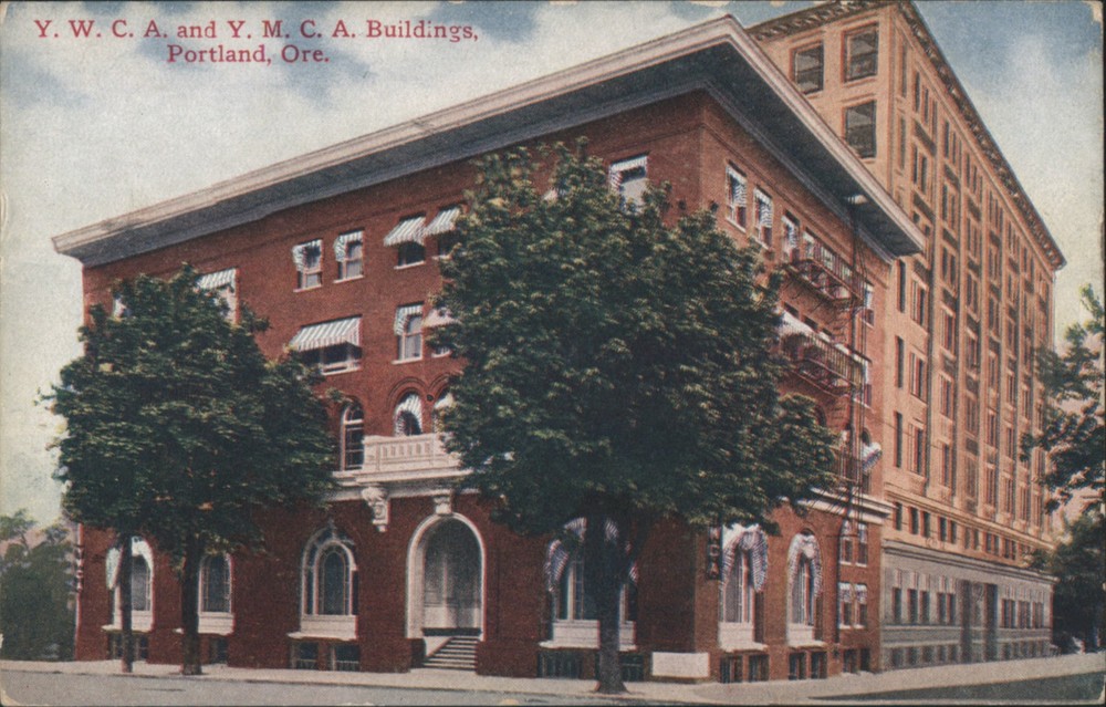 Portland, Oregon Y. W. C. A. M. Buildings Original Vintage Postcard