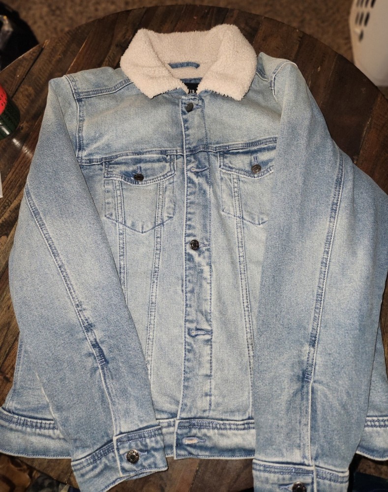 Holister California Epic Flex Denim Fleece Lined Jacket