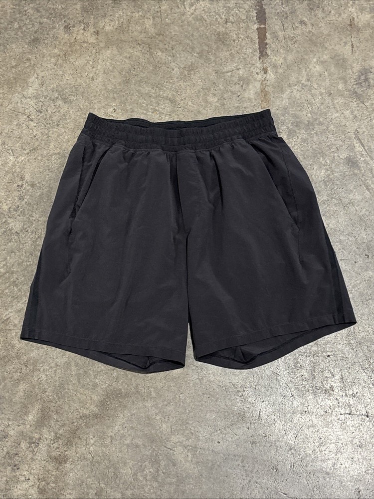Lululemon Pace Breaker Shorts Mens M Black Drawstring Athletic Gym