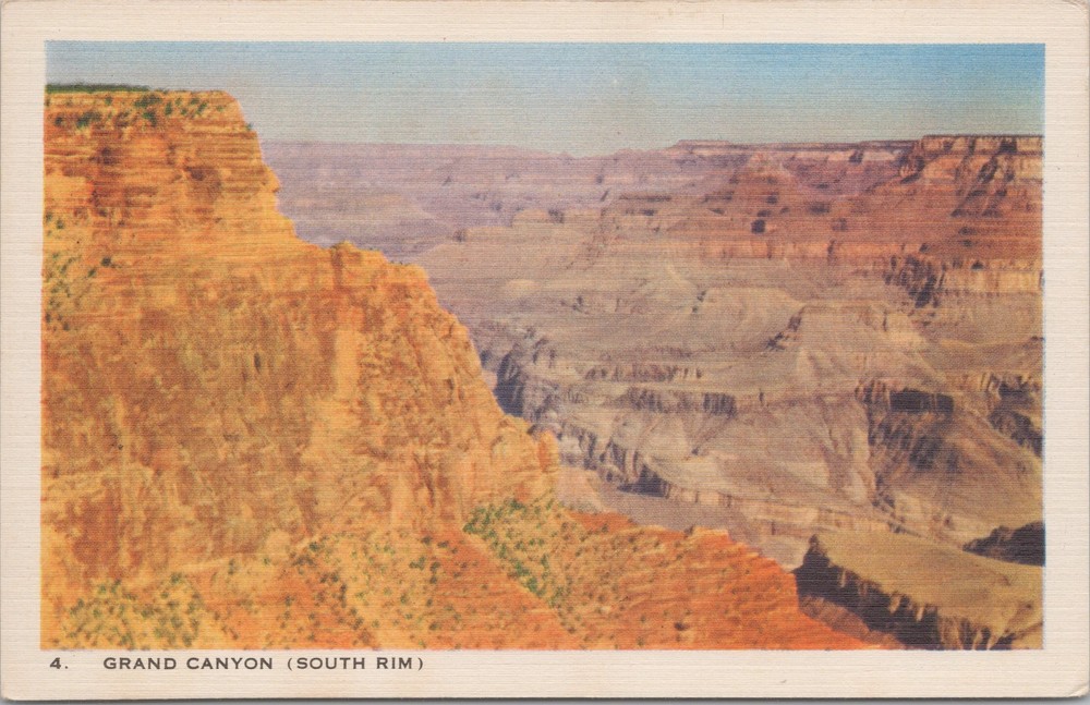 National & State Parks~Birds Eye View Of Grand Canyon~South Rim~Vintage PC