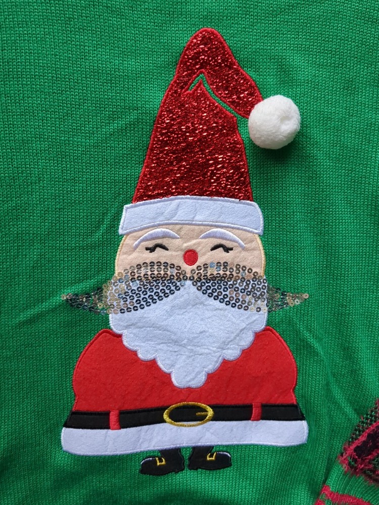Holiday Traditions Santa - Ugly Christmas Sweater Women’s Size - Medium