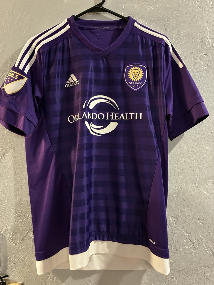 Orlando City SC Jersey Mens Medium Purple MLS Soccer Adidas Climacool Shirt