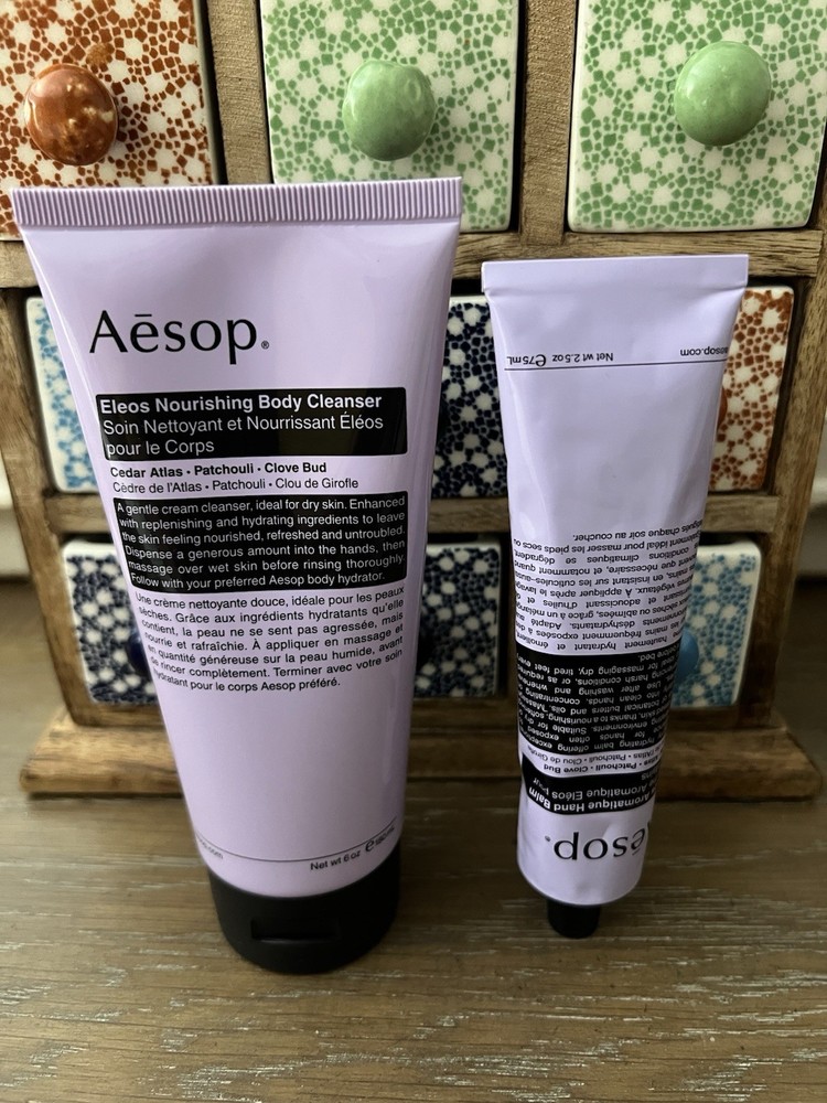 Aesop Eleos Nourishing Body Cleanser and Aromatic, Hand And Body Balm Duet Set
