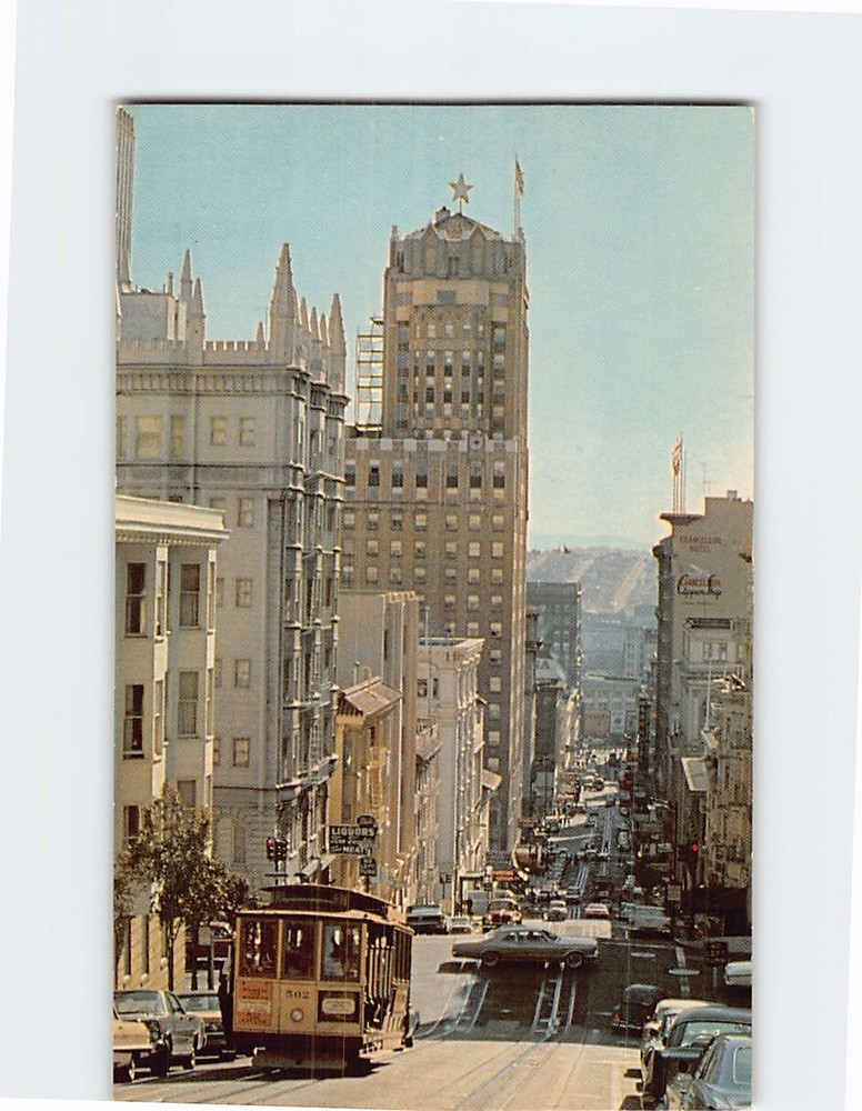 Postcard Powell Street Cable Car San Francisco California USA