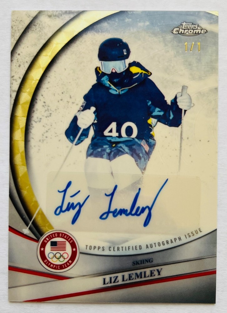 2026 Topps Chrome US Winter Olympics LIZ LEMLEY Auto 🔥🔥SUPERFRACTOR 1/1🔥🔥