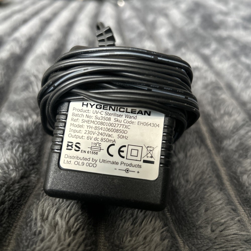 Hygeniclean YH-BS410600850D Power Supply AC Adaptor 6V for UV-C Steriliser Wand-image