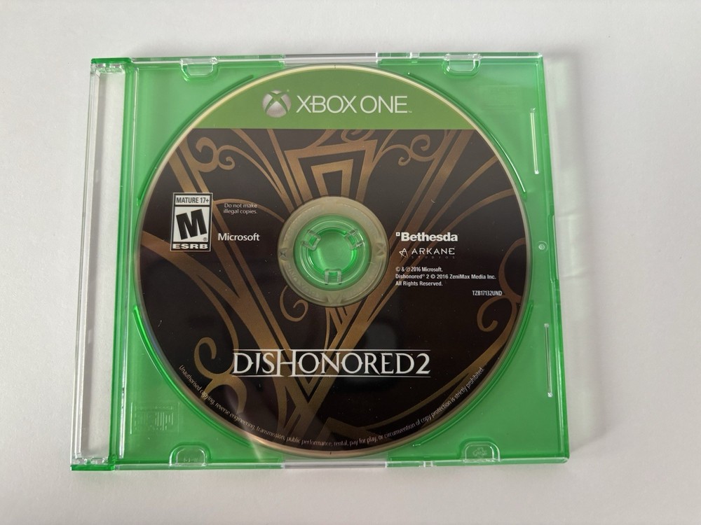 Dishonored 2 Microsoft Xbox One DISC ONLY - Near Mint Disc!