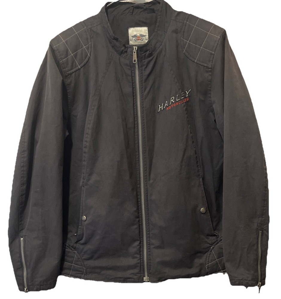 Harley Davidson Motorcycle Biker 97555-13VW Black Full Zip Coat WOMENS SIZE 2W