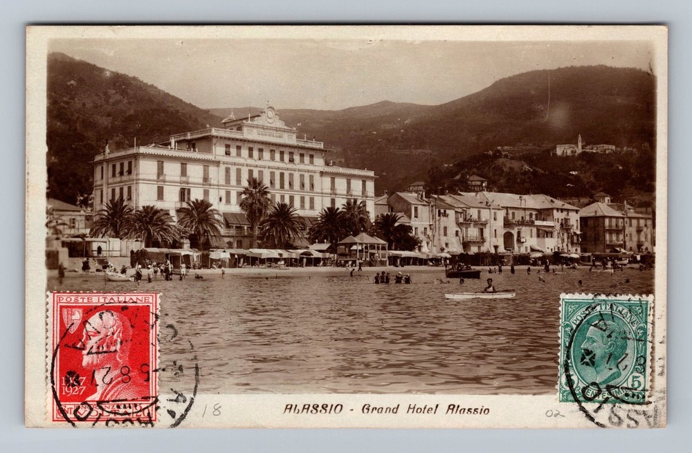 France- Ajassio Grand Hotel Souvenir Postal Old Card View PC Vintage Postcard