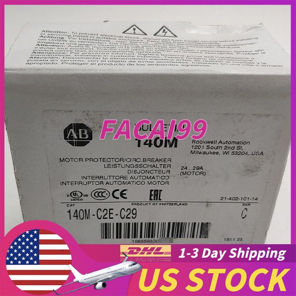 Brand New Sealed 140M-C2E-C29 Allen Bradley Circuit Breaker (Motor Protection)